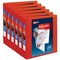 Avery Heavy-Duty View 3 Ring Binder, 1.5 Inch EZD Rings, Great for Portfolio Binders, Office Binders, School Notebook Binders, and More, 6 Red Binders (6-Pack of 79171)